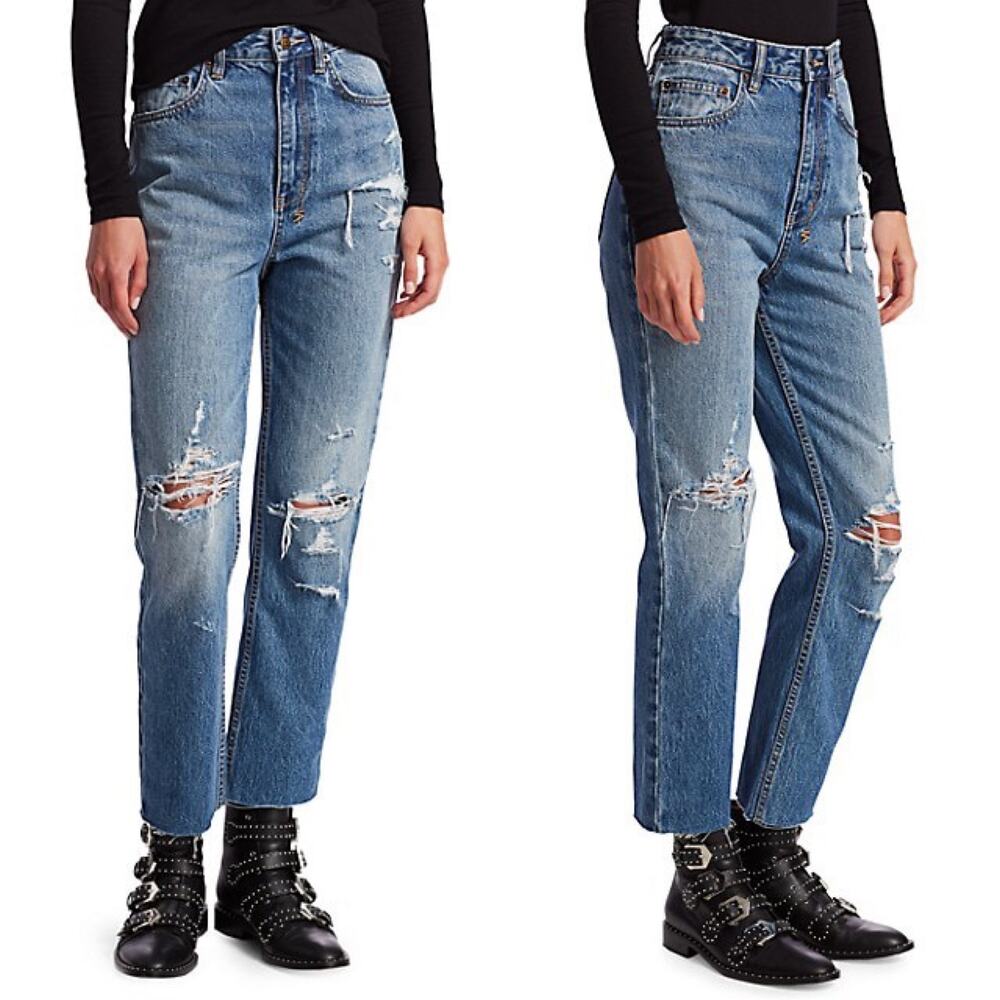 KSUBI NWT Chlo Wasted Klub Distressed Jeans Trashed Wash Women’s Size 26